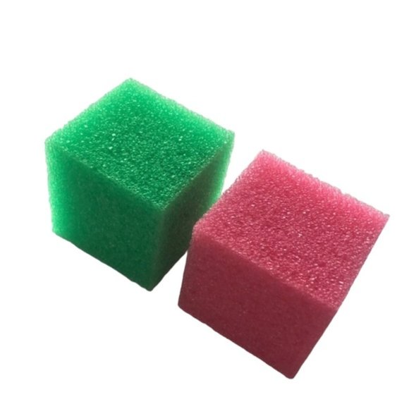 2 Bright Box Kitchen Cube Scrub Sponge Scratch Odor Free Long Lasting Pink Green - Picture 1 of 6